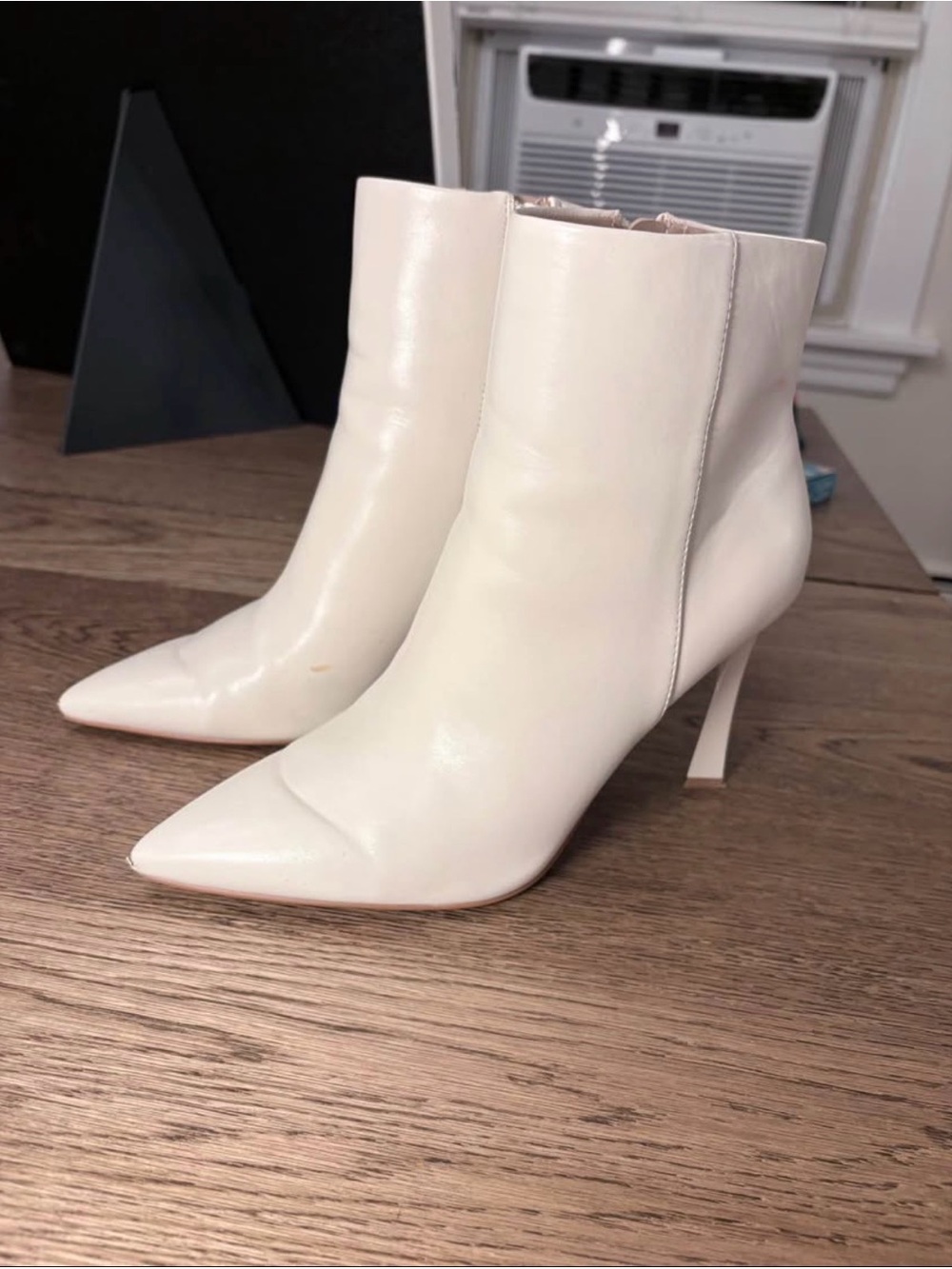 Mix No. 6 Cream Pointed Toe Ankle Boots